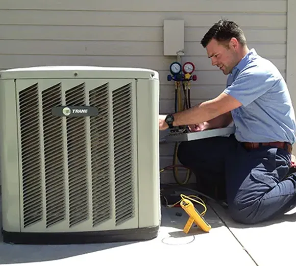 Trusted local professionals performing high-quality HVAC installation in an Olive Branch residence with precision.